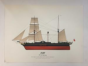 Paddle Ship 'Sirius' (Colour Lithograph, 1968)