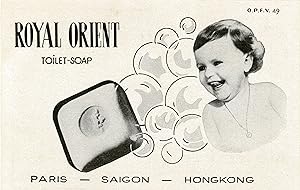 "SAVON ROYAL ORIENT" Annonce originale entoilée parue dans FRANCE ILLUSTRATION en 1949