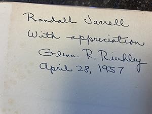 SELECTED POEMS OF AMY LOWELL [INSCRIBED TO RANDALL JARRELL]