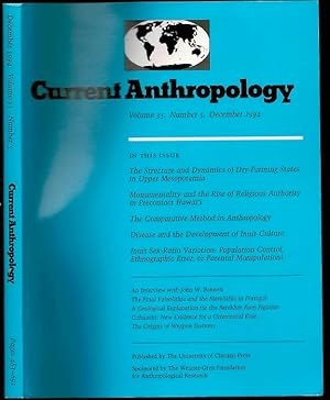 Seller image for Disease and the Development of Inuit Culture in Current Anthropology Volume 35 Number 5 for sale by The Book Collector, Inc. ABAA, ILAB