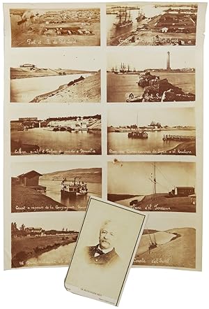 Rare Uncut Albumen Photographs of the Suez Canal and Port Said.