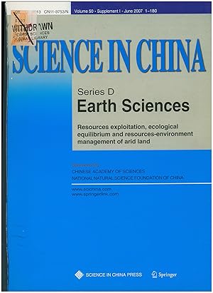 Science In China (Volume 50, Supplement I, June 2007)