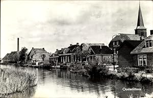 Ansichtskarte / Postkarte Oosterlittens Easterlittens Leeuwarden in Friesland, Ortsansicht, Fluss...