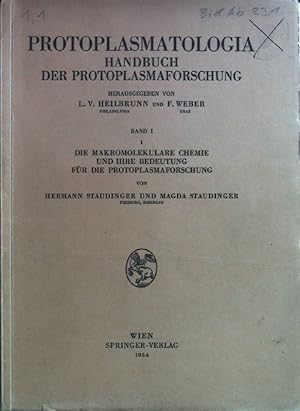 Bild des Verkufers fr Die makromolekulare Chemie und ihre Bedeutung fr die Protoplasmaforschung Protoplasmatologia Handbuch der Protoplasmaforschung. Band 1 Grundlagen 1. zum Verkauf von books4less (Versandantiquariat Petra Gros GmbH & Co. KG)