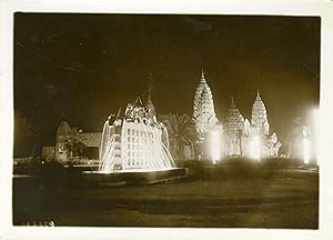 "ILLUMINATIONS du PALAIS d'ANGKOR à l'EXPOSITION COLONIALE de 1931" Photo de presse originale G. ...