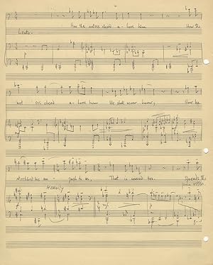 Immagine del venditore per The Drowned Boy. Song for voice and piano. Autograph musical manuscript dated Philadelphia, April 14, 1952 at conclusion. Text by Emily Dickinson venduto da J & J LUBRANO MUSIC ANTIQUARIANS LLC