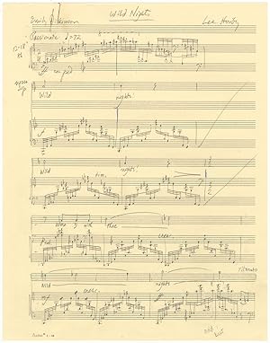 Immagine del venditore per Wild Nights. Song for voice and piano. Autograph musical manuscript dated Christmas Day 1986. Text by Emily Dickinson venduto da J & J LUBRANO MUSIC ANTIQUARIANS LLC
