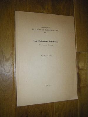 Bild des Verkufers fr Der Ortsname Duisburg. Versuch einer Deutung zum Verkauf von Versandantiquariat Rainer Kocherscheidt