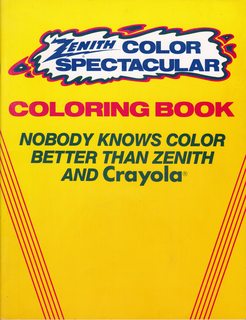 ZENITH "Color Spectacular" Coloring Book