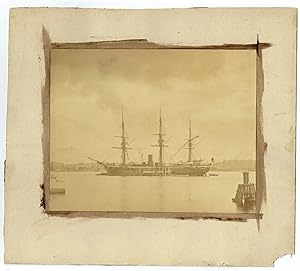 Segelschiffe (Dreimaster) im Hafen "H. T. December 1885"; "20. Januar 1886 H. T." - 2 Fotografien