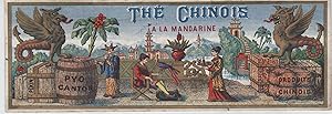 "THÉ CHINOIS A LA MANDARINE" Étiquette-chromo originale (entre 1890 et 1900)