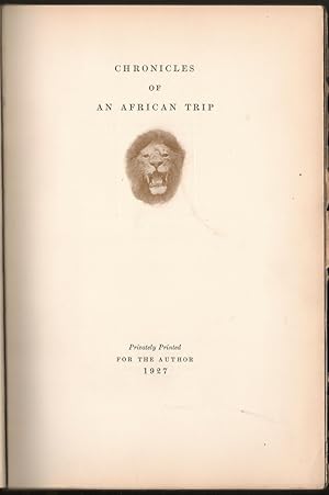 Chronicle of an African Trip.