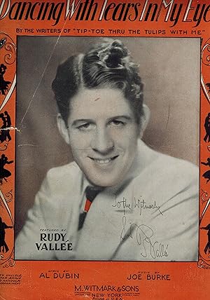 Dancing with Tears in My Eyes - Rudy Vallee Cover, - Vintage Sheet Music
