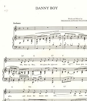 Danny Boy - Deluxe Original Sheet Music Edition - Based on Londonderry Air