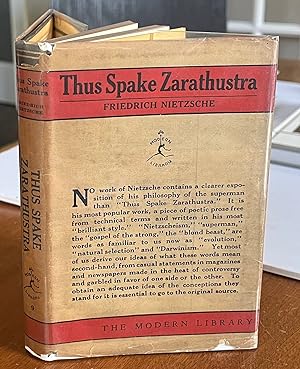 Seller image for Thus Spake Zarathustra **VERY RARE 1927 MODERN LIBRARY PRINTING WITH DUST JACKET** for sale by The Modern Library