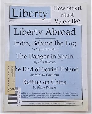 Bild des Verkufers fr Liberty Vol. 20 No. 5 (May 2006) (Libertarian Magazine) zum Verkauf von Bloomsbury Books