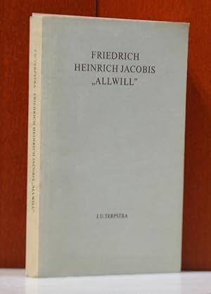 Friedrich Heinrich Jacobis "Allwill". Textkritisch herausgegeben, eingeleitet und kommentiert.