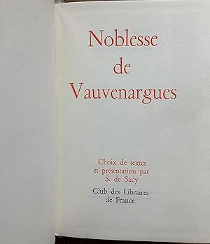 Noblesse de Vauvenargues