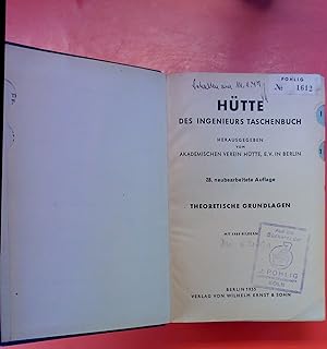 Seller image for Htte des Ingenieurs Taschenbuch.Theoretische Grundlagen. for sale by biblion2