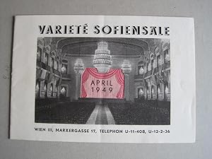 Variete Sophiensäle April 1949. Direktion Paul Hartmann, Künstlerische Leitung Heinrich Berthold....