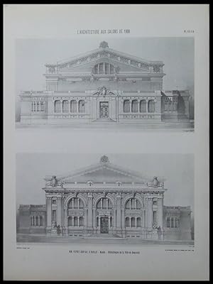 BEAUVAIS, MUSEE BIBLIOTHEQUE -1906- 2 GRANDES PLANCHES, PAYRET DORTAIL, HARLAY