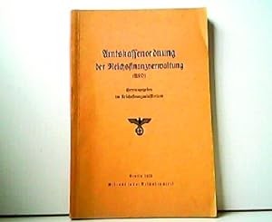 Bild des Verkufers fr Amtskassenordnung der Reichsfinanzverwaltung (AKO). zum Verkauf von Antiquariat Kirchheim
