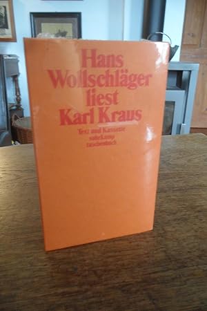 Image du vendeur pour Hans Wollschlger liest Karl Kraus. Text und Kassette. mis en vente par Antiquariat Floeder
