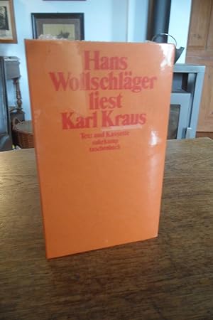 Bild des Verkufers fr Hans Wollschlger liest Karl Kraus. Text und Kassette. zum Verkauf von Antiquariat Floeder
