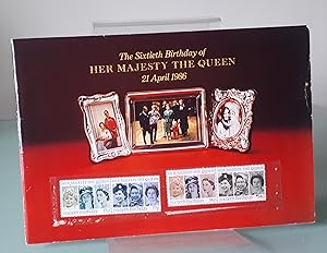 The Sixtieth Birthday of Her Majesty the Queen 21st April 1986 ( with Stamps )