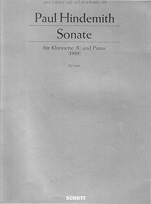 Sonate für Klarinette (B) und Piano (1939) ED 3641.