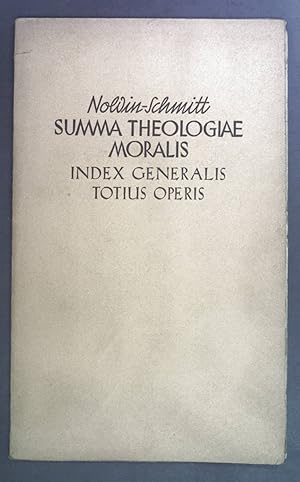 Image du vendeur pour Index Generalis Totius Operis. Editio VII. Summa Theologiae Moralis. mis en vente par books4less (Versandantiquariat Petra Gros GmbH & Co. KG)