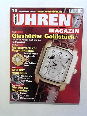 Bild des Verkufers fr Uhren Magazin. Ausgabe 11 / 2000. zum Verkauf von Buecherhof