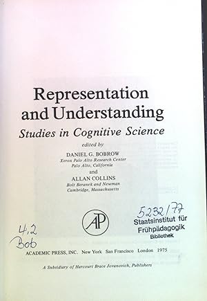 Seller image for Representation and Understanding: Studies in Cognitive Science Language, Thought & Culture Series for sale by books4less (Versandantiquariat Petra Gros GmbH & Co. KG)