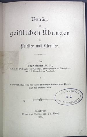 Bild des Verkufers fr Beitrge zu geistlichen bungen fr Priester und Kleriker. Predigtskizzen Fntes Heft. zum Verkauf von books4less (Versandantiquariat Petra Gros GmbH & Co. KG)