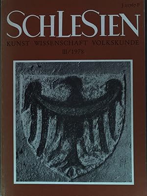 Seller image for Schlesien: Kunst, Wissenschaft, Volkskunde. for sale by books4less (Versandantiquariat Petra Gros GmbH & Co. KG)