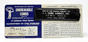 "Unbreakable Comb", Vintage Advertising Ephemera