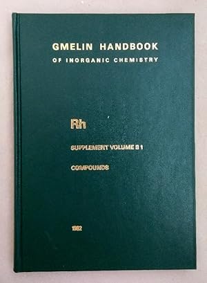 Rhodium, supplement volume B 1: Compounds of Rhodium. (=Gmelin Handbook, System Number 64 (Rh), s...