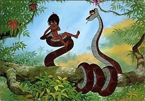 Bild des Verkufers fr Knstler Ansichtskarte / Postkarte Walt Disney, Das Dschungelbuch, The Jungle Book, Mogli, Kaa zum Verkauf von akpool GmbH