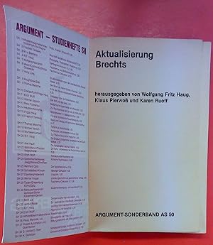 Seller image for Aktualisierung Brechts. for sale by biblion2