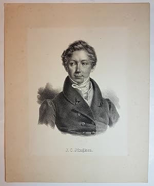 Porträt von Johann Christian Jüngken. Bezeichnet: "J. C. Jüngken". Lithographie auf Chine-collé. ...