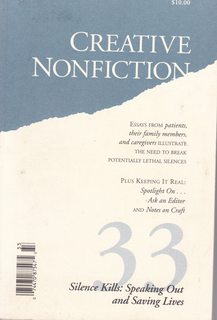 Creative Nonfiction 33: Silence Kills, Speaking Out and Saving Lives