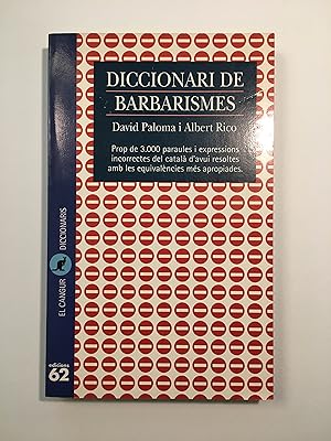 Seller image for Diccionari de barbarismes for sale by SELECTA BOOKS