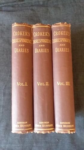 Immagine del venditore per The Croker Papers: The Correspondence and Diaries of John Wilson Croker, LL.D., F.R.S, Secretary to the Admiralty from 1809 to 1830 [ In Three Volumess -- The Complete Three-Volume Set: Second Edition, Revised: 1885 ] venduto da Works on Paper