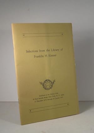Selections from the Library of Franklin H. Kissner. The Rediscovery of Classic Rome in the Sixtee...