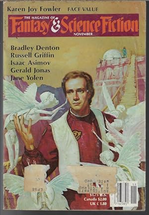 Seller image for The Magazine of FANTASY AND SCIENCE FICTION (F&SF): November, Nov. 1986 for sale by Books from the Crypt