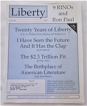 Bild des Verkufers fr Liberty Vol. 21 No. 8 (August 2007) (Libertarian Magazine) zum Verkauf von Bloomsbury Books