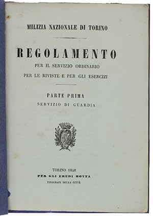 REGOLAMENTO PER IL SERVIZIO ORDINARIO PER LE RIVISTE E PER GLI ESERCIZI. Parte prima: servizio di...