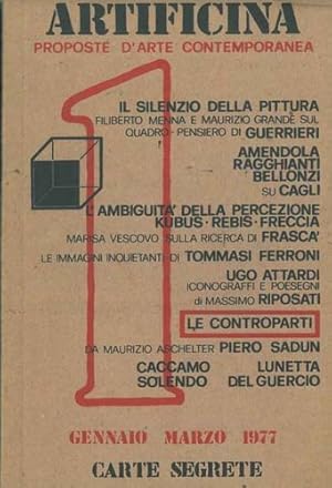 Bild des Verkufers fr Artificina. Proposte d'Arte Contemporanea. Anno I, n.1, gennaio-marzo 1977. zum Verkauf von FIRENZELIBRI SRL