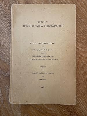 Seller image for Studien zu Rilkes Valery-bertragungen. Inaugural-Dissertation for sale by PlanetderBuecher