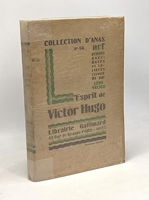 Seller image for L'esprit de Victor Hugo - Collection d'Anas n38 for sale by crealivres